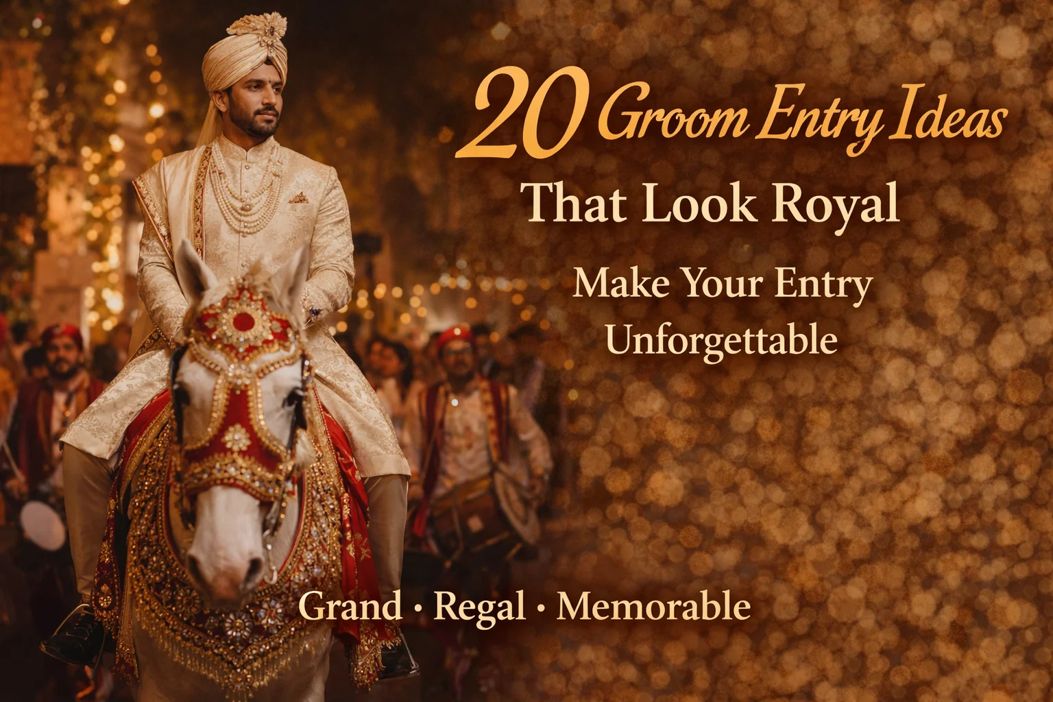 20 Groom Entry Ideas That Look Royal