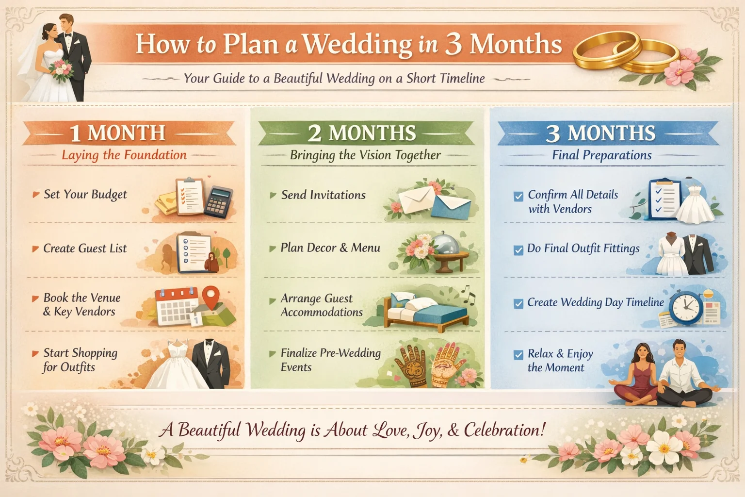 How to Plan a Wedding in 3 Months